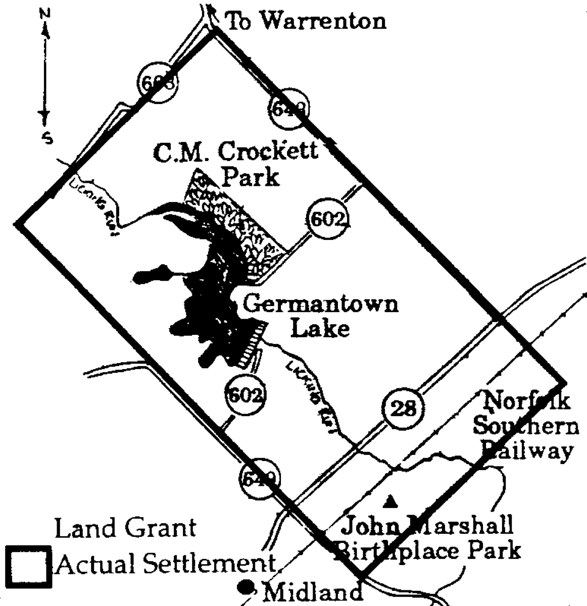 Germantown on a modern map