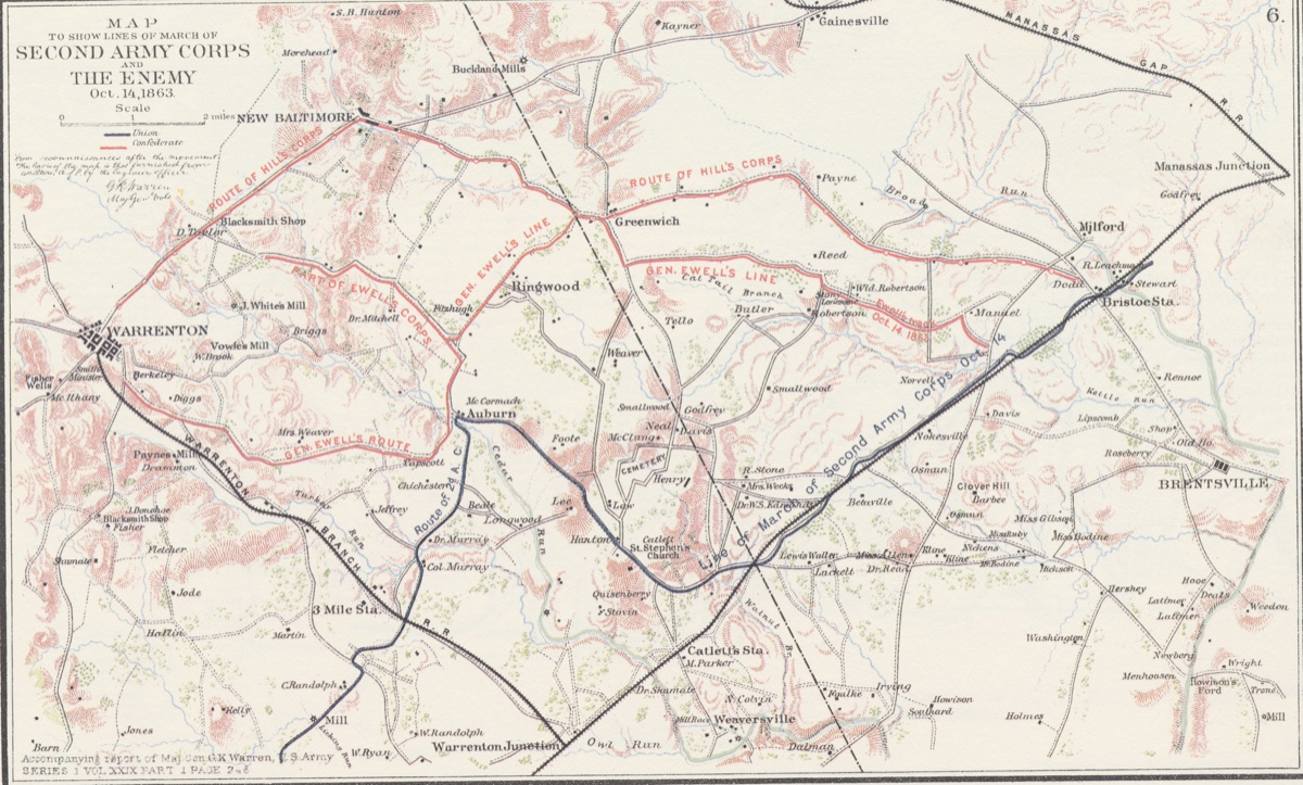 Fauquier County from the Official Records Atlas of the Civil War